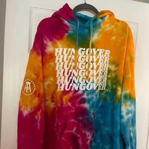 Barstool Hungover tie dye hoodie